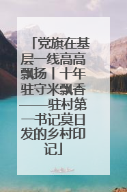 党旗在基层一线高高飘扬丨十年驻守米飘香——驻村第一书记莫日发的乡村印记