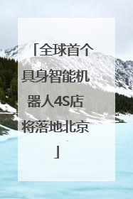 全球首个具身智能机器人4S店将落地北京