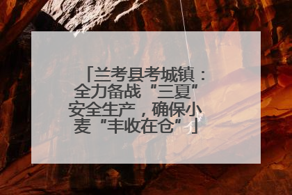 兰考县考城镇：全力备战“三夏”安全生产，确保小麦“丰收在仓”