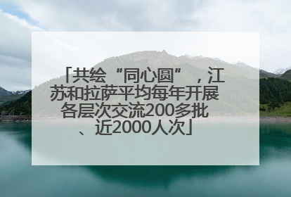 共绘“同心圆”，江苏和拉萨平均每年开展各层次交流200多批、近2000人次