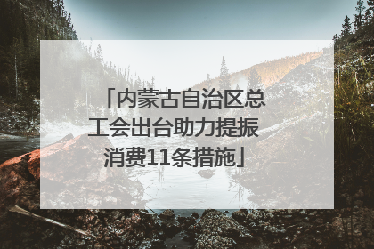内蒙古自治区总工会出台助力提振消费11条措施