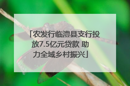 农发行临澧县支行投放7.5亿元贷款 助力全域乡村振兴