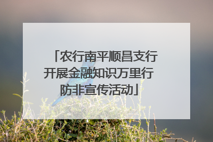农行南平顺昌支行开展金融知识万里行防非宣传活动