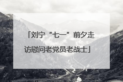刘宁“七一”前夕走访慰问老党员老战士