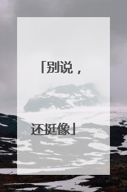 别说，还挺像