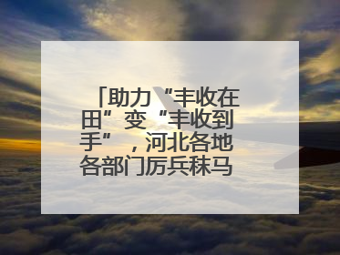 助力“丰收在田”变“丰收到手”，河北各地各部门厉兵秣马迎战“三夏”