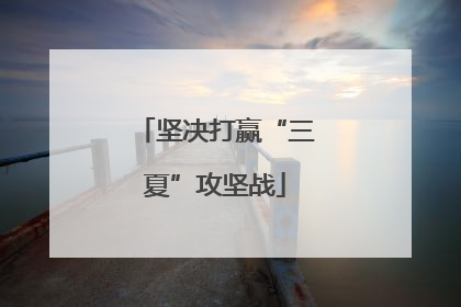 坚决打赢“三夏”攻坚战