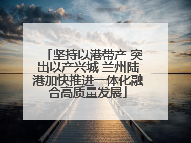 坚持以港带产 突出以产兴城 兰州陆港加快推进一体化融合高质量发展