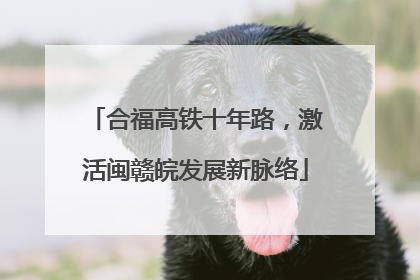 合福高铁十年路，激活闽赣皖发展新脉络