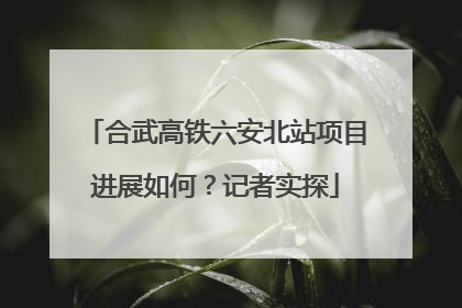 合武高铁六安北站项目进展如何？记者实探