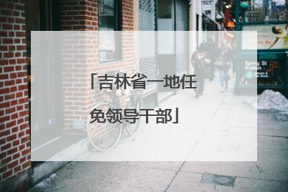 吉林省一地任免领导干部
