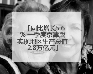 同比增长5.6% 一季度京津冀实现地区生产总值2.8万亿元