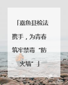 嘉鱼县检法携手，为青春筑牢禁毒“防火墙”