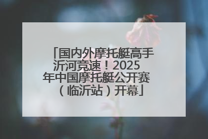 国内外摩托艇高手沂河竞速！2025年中国摩托艇公开赛（临沂站）开幕