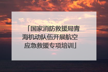 国家消防救援局青海机动队伍开展航空应急救援专项培训