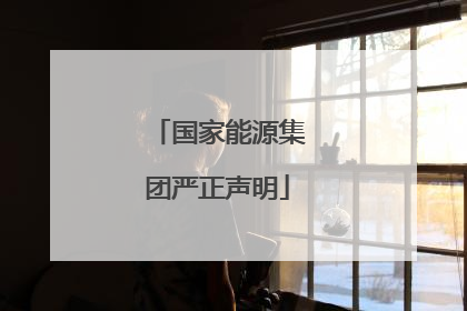 国家能源集团严正声明
