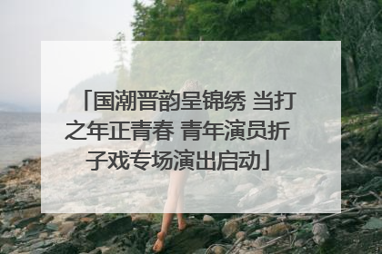 国潮晋韵呈锦绣 当打之年正青春 青年演员折子戏专场演出启动