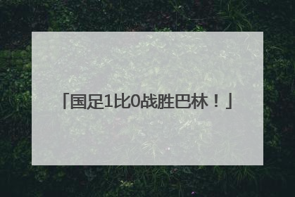 国足1比0战胜巴林！