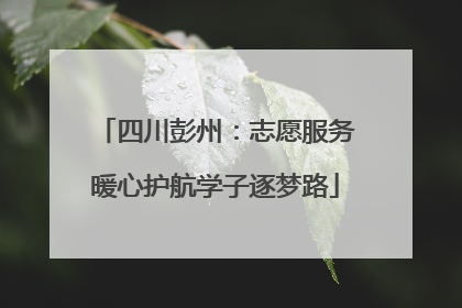 四川彭州：志愿服务暖心护航学子逐梦路