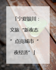 宁夏银川：文旅“新夜态”点亮城市“夜经济”