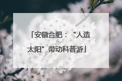 安徽合肥：“人造太阳”带动科普游