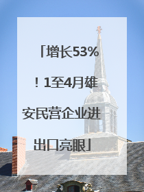 增长53%！1至4月雄安民营企业进出口亮眼