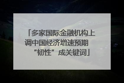 多家国际金融机构上调中国经济增速预期 “韧性”成关键词
