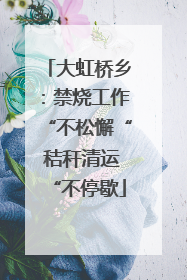 大虹桥乡：禁烧工作“不松懈“ 秸秆清运“不停歇
