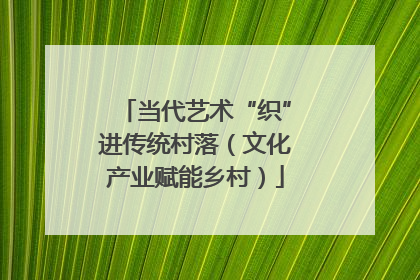 当代艺术“织”进传统村落（文化产业赋能乡村）