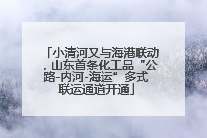 小清河又与海港联动，山东首条化工品“公路-内河-海运”多式联运通道开通
