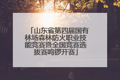 山东省第四届国有林场森林防火职业技能竞赛暨全国竞赛选拔赛鸣锣开赛