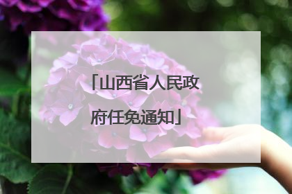 山西省人民政府任免通知
