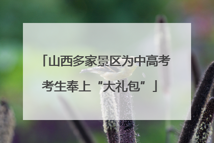 山西多家景区为中高考考生奉上“大礼包”