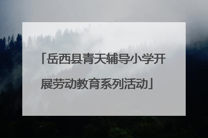 岳西县青天辅导小学开展劳动教育系列活动