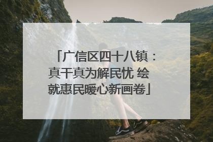 广信区四十八镇：真干真为解民忧 绘就惠民暖心新画卷