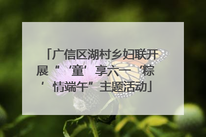 广信区湖村乡妇联开展“‘童’享六一‘粽’情端午”主题活动