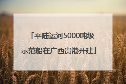 平陆运河5000吨级示范船在广西贵港开建