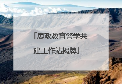 思政教育警学共建工作站揭牌