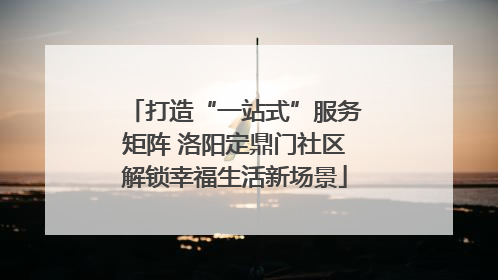 打造“一站式”服务矩阵 洛阳定鼎门社区解锁幸福生活新场景