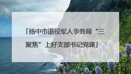 扬中市退役军人事务局“三聚焦”上好支部书记党课