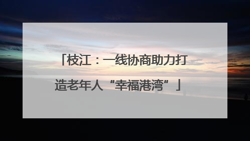 枝江：一线协商助力打造老年人“幸福港湾”