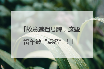 故意遮挡号牌，这些货车被“点名”！