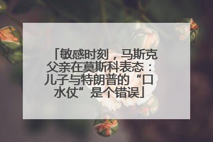 敏感时刻，马斯克父亲在莫斯科表态：儿子与特朗普的“口水仗”是个错误