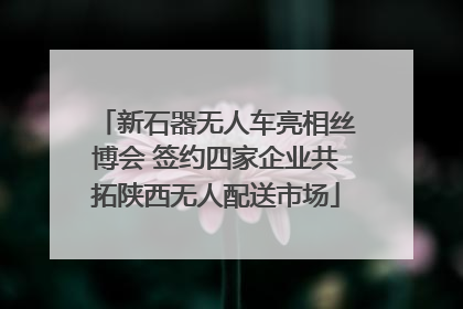 新石器无人车亮相丝博会 签约四家企业共拓陕西无人配送市场