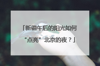 新疆午后的阳光如何“点亮”北京的夜？
