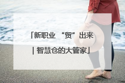 新职业 “贸”出来｜智慧仓的大管家