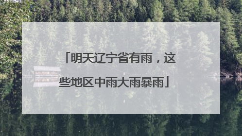明天辽宁省有雨，这些地区中雨大雨暴雨
