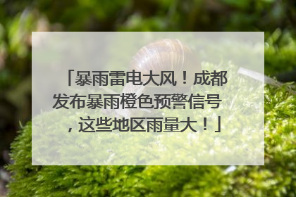 暴雨雷电大风！成都发布暴雨橙色预警信号，这些地区雨量大！