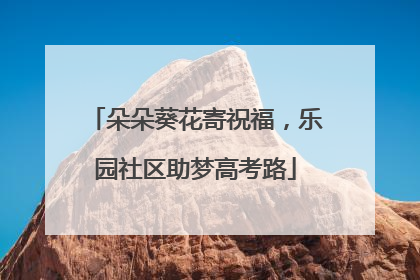 朵朵葵花寄祝福，乐园社区助梦高考路