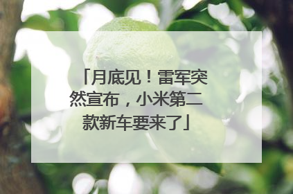 月底见！雷军突然宣布，小米第二款新车要来了